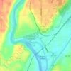 Mapa topográfico Fort Edward Feeder Canal, altitud, relieve