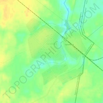 Mapa topográfico Сусоловка, altitud, relieve