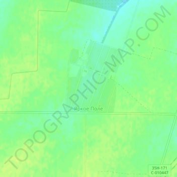 Mapa topográfico Яркое Поле, altitud, relieve