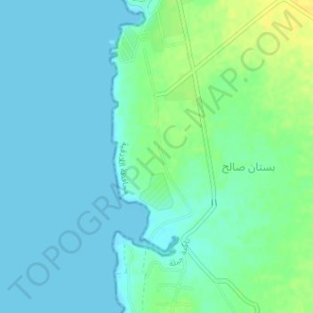 Mapa topográfico Amman, altitud, relieve