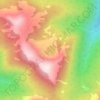 Mapa topográfico Raven Lake, altitud, relieve
