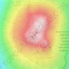 Mapa topográfico Etna, altitud, relieve