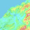 Mapa topográfico Bartın, altitud, relieve
