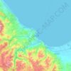 Mapa topográfico Samsun, altitud, relieve