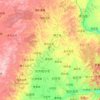 Mapa topográfico 嫩江, altitud, relieve