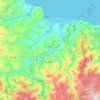 Mapa topográfico Altınordu, altitud, relieve