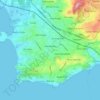 Mapa topográfico Darıca, altitud, relieve