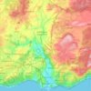 Mapa topográfico Dilovası, altitud, relieve