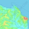 Mapa topográfico Ancona, altitud, relieve