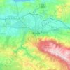Mapa topográfico Osmangazi, altitud, relieve