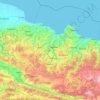 Mapa topográfico Ordu, altitud, relieve