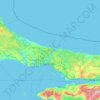 Mapa topográfico Istanbul, altitud, relieve