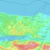 Mapa topográfico Kocaeli, altitud, relieve
