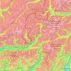 Mapa topográfico Valtellina, altitud, relieve