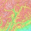 Mapa topográfico Trentino-Alto Adige, altitud, relieve